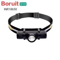 ราคา Boruit D10 Xm-L2 Led ไฟฉายคาดหัว outdoor INR18650 ชาร์จไฟได้ (27979760351)