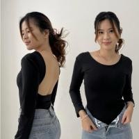ราคา [Lolabae] บอดี้สูทผู้หญิง LAVIO | เสื้อเว้าหลังสําหรับผู้หญิง | บอดี้สูทเว้าหลังแขนยาว (24647785445)