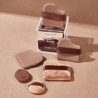 ราคา Square Velvet Loose Powder Puff Brown Beauty Blender Soft Sponge Smooth Powder Sponge Foundation (54056816057)