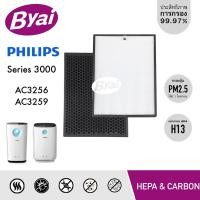 ราคา Byai แผ่นกรองอากาศ H13 HEPA รุ่น Philips FY3432 และแผ่นกรองกลิ่น FY3433 สำหรับ เครื่องฟอกอากาศ รุ่น AC3256, AC3259 (28454683903)