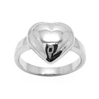 ราคา (4-5)แหวนหัวใจ แหวนเกลี้ยง ชุบทองคำขาว (24705550604)