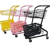 ราคา รถเข็น2ชั้นพร้อมตะกร้า shopping cart รถเข็นซุปเปอร์มาร์เก็ต (29512408449)
