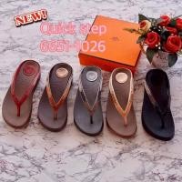 ราคา 6651-1026 รองเท้าพื้น FF ส้น1.5 คีบทูโทน รองเท้าแตะเพื่อสุขภาพ แบรนด์ Quick Step (14770001804)