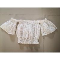 ราคา เสื้อปาดไหล่สีขาวลายดอก (24853501512)