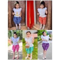 ราคา ชุดไทยโจงกระเบนเด็กผู้หญิง ชุดไทยประยุกต์เด็ก ชุดไทยสมัยร.5 โจงกระเบนเสื้อลูกไม้เด็ก (22857557993)