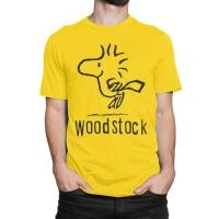 ราคา พร้อมส่ง เสื้อยืด พิมพ์ลาย Snoopy Woodstock ตลก ของขวัญ สําหรับผู้ชาย T-shirt (23470596240)