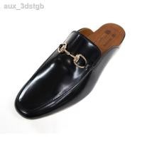 ราคา ❁HEAVY X SHOPEE SHOES รองเท้าโลฟเฟอร์หนัง แบบเปิดส้น VC3254 Black (12733355299)