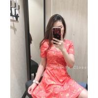 ราคา ลดล้างสต็อคมินิเดรสลายดอกสีโอรสดอกเหลือง (8054887527)