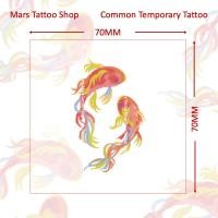 ราคา มาริส สักคอมมอน แทททูสี ติดทนนาน สติ๊กเกอร์รอยสักชั่วคราว สักปลอม ปลา ปลาคาร์พ ปลาทอง ผีเสื้อ ซีเอ็กซ์022 (22457114662)