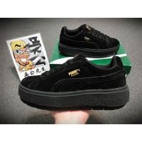 ราคา Puma Suede Platform ติดตามรองเท้าแพลตฟอร์มมาตรฐานทองคำสีดำ 365830-01 (12610722684)