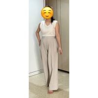 ราคา จั๊มสูทขายาว สีขาวเทา (25810249603)