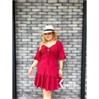 ราคา เดรสผ้าฝ้ายลินินแขนระบาย ชุดเดรส เดรสสาวอวบ เสื้อผ้าคนอ้วน chubby plussize (18968202149)