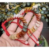 ราคา หยก ข้อมือหยก 5 สี แบบเชือกถักสีแดง (16586954679)