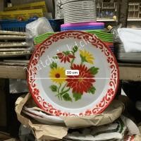 ราคา (ตรากระต่าย) ถาดริมเรียบ เคลือบลาย ขนาด 30 ซม. (24272398760)