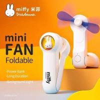 ราคา C Mipow&Miffy Mini Fan Handheld Portable Folding Fan USB Charging Power Bank Pocket Fan Desop Multi (56953027867)