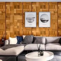 ราคา วอลติดผนัง มีกาวในตัว ติดง่าย(ไม้ปาเก้ รุ่นสาน) (18463667123)