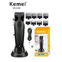 ราคา ปัตตาเลี่ยนตัดผม ไร้สายKemei KM-2296รอบมอเตอร์ 7500 รอบ ชุดตัดผมไร้สายระดับโปรมาพร้อมแท่นชาร์จ ดีไซน์สวย(สีดำ) (46353392845)