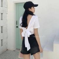 ราคา เสื้อครอปโชว์หลังผูกโบว์ (1890056466)