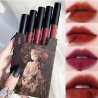 ราคา {พร้อมส่งจากไทย} Lipstick ลิป (ของแท้100%)ลิปสติก 5 สี เนื้อแมทติดทน กันน้ำ ไม่ติดแก้ว ของแท้100% (18329311423)