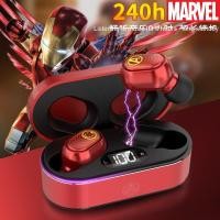 ราคา Marvel Iron Man Avengers Wireless Bluetooth Headset Binaural Sports In-Ear Android Universal Long Battery Life (11538458993)