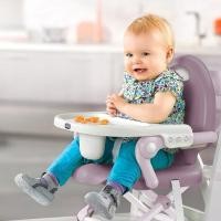 ราคา (มือสอง) สีม่วง ราคาเต็ม 2,200 เก้าอี้กินข้าวเด็ก Chicco Pocket Snack Booster Seat ปรับระดับได้ มีสายรัด พกพาได้ (29825910861)