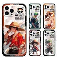ราคา เคส iphone 12 13 14 PLUS PRO MAX MINI TPU นิ่ม เนื้อแมตต์ ลายวันพีช ลูฟี่ โซโร ace สําหรับ (19286303293)