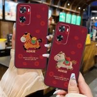 ราคา Oppo A57 2022 - เคส Oppo A57 4G - เคส Oppo A77s พิมพ์ลาย Lucky Horse เพื่อโชคลาภ (27194203240)