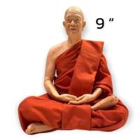 ราคา (หน้าตัก 9นิ้ว สูง25ซม.)หลวงปู่ฝั้น อาจาโร วัดป่าอุดมสมพร งานไฟเบอร์หุ่นขี้ผึ้งห่มจีวรเสมือนจริง ท่านเป็นพระปฏิบัติดีปฏิ (20709879196)