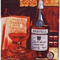 ราคา Pladao Napkin วินเทจ เหล้า Martell กระดาษ แนพกิ้น สำหรับงานศิลปะ เดคูพาจ decoupage ขนาด M 25x25 (20565642198)