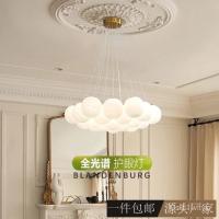 ราคา โคมไฟระย้าลูกฟอง French Cream Planet โคมไฟห้องนั่งเล่นดวงจันทร์ XGRM (27256666936)