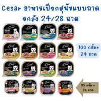 ราคา Cesar ซีซ่าร์ อาหารเปียกสุนัข แบบถาด ยกลัง 24 ถาด (85, 100กรัม/ถาด) (24583669455)