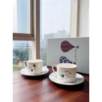 ราคา LANVIN "has a partner" bone china coffee cup and plate set afternoon tea cup and plate couple pair cup (28319425518)