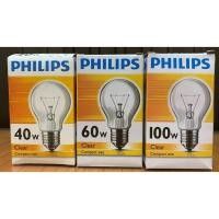 ราคา ***ล้างสต๊อค*** 1 แพค (10 หลอด)หลอดไฟไส้ แบบเกลียว E27 Philips 40W 60W 100W (3635468743)