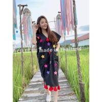 ราคา ชุดพื้นเมืองประยุกต์ เดรสยาวงานปักมือ ชุดพื้นเมืองล้านนา Lanna dress ชุดเที่ยวดอย งานสวยตรงปก (4946735168)