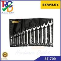 ราคา STANLEY ชุดประแจแหวนข้างปากตาย "STANLEY" #87-709 Size.3/8"-1-1/4" (14Pcs./Set) (28578239679)