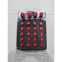 ราคา น๊อตล้อสีแดง24ตัว เกลียว1.5 เบอร์17 งานเหล็ก ใส่รถยนต์ได้ทุกรุ่น ยกเว้น นิสันกับซูซุกิใส่ไม่ได้ (29386775677)