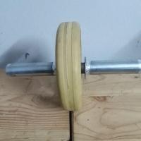 ราคา ลูกกลิ้งออกกำลัง8นิ้วยางสีทองเนื้อยางเหนียวนุ่มมีลูกปืน2ลูกล้อมีรอยตำหนิเหลื่องเก่าจากโรงงานล้อตรงปก2 (9415858287)