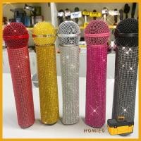 ราคา HOMIE0 ปลอกระยิบระยับสําหรับไมโครโฟน Rhinestones Mic Cover Housing (58105991593)