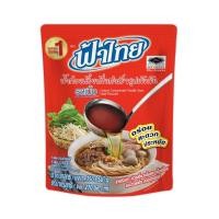 ราคา ฟ้าไทย น้ำก๋วยเตี๋ยวกึ่งสำเร็จรูปเข้มข้น รสเนื้อ 350 กรัม (x6ถุง) *แดง (56156726954)