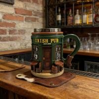 ราคา Weststreet Irish Pub Stein แก้วเบียร์แก้วกาแฟเซรามิคแกะสลักคลาสสิก Bar Design 300ml นูนชาแก้วของขวัญสําหรับคนรักเบียร์ (42128908464)