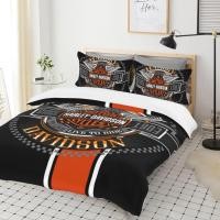 ราคา 3 in 1 Harley Davidson ชุดเครื่องนอน ผ้าห่ม 3D ปลอกหมอน 1 ชิ้น และปลอกหมอน 2 ชิ้น (22288104380)