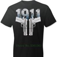 ราคา 【】1911 colt handgun pro gun 2nd a d เสื้อยืดลําลองสําหรับผู้ชายเหมาะกับการเล่นฟิตเนสSize S-5XL (41454652774)