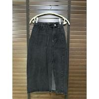 ราคา กระโปรงยีนส์ กระโปรงยีนส์ยาวสีดำ (27413373738)