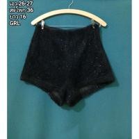 ราคา กางเกงขาสั้นสีดำ งานป้าย GRL (วิบวับ) (54206641639)