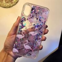ราคา เคสตู้น้ำกากเพรช ลายฟลามิ้งโก้ ไอโฟนX Glitter Flamingo IphoneX 10 case มือ1 กากเพรชไหลได้ น่ารักมากค่ะ (976123840)