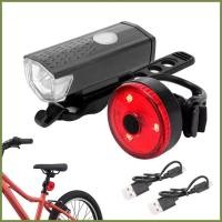 ราคา ชุดไฟจักรยานแบบชาร์จไฟได้ USB ชุดไฟ LED แบบชาร์จไฟได้สําหรับจักรยาน Bright LED ไฟหน้าและไฟท้ายชุด kouvn (49505634750)
