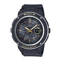ราคา Casio Baby-G นาฬิกาข้อมือผู้หญิง สายเรซิ่น รุ่น BGA-150FL,BGA-150FL-1A - สีดำ (1627226103)
