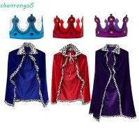 ราคา ZONAL ฮาโลวีนเครื่องแต่งกายคอสเพลย์ Props, เสื้อคลุมตลกฮาโลวีน King Cape, Casual คอสเพลย์ปาร์ตี้สมจริง Prince Crown All Saints Day (49706491347)