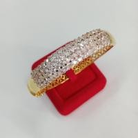 ราคา กำไลเพชร CZ 4 แถว ชุบ 2 กษัตริย์ และทองคำขาว (21919087770)