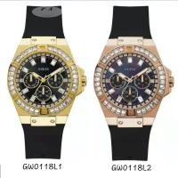 ราคา F.A Guess ของแท้100% นาฬิกาแฟชั่นสตรี หน้าปัดใหญ่ประดับเพชรสามตา สายซิลิโคน GW0118L1 GW0118L2 GW0118L3 สินค้าใหม่ FA-8 (19677996581)